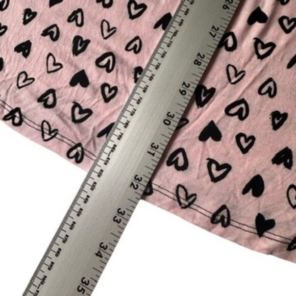 Hanky Panky Pink Black Chemise Nightgown Hearts Bow 1X New WITHOUT Tags - Picture 9 of 9